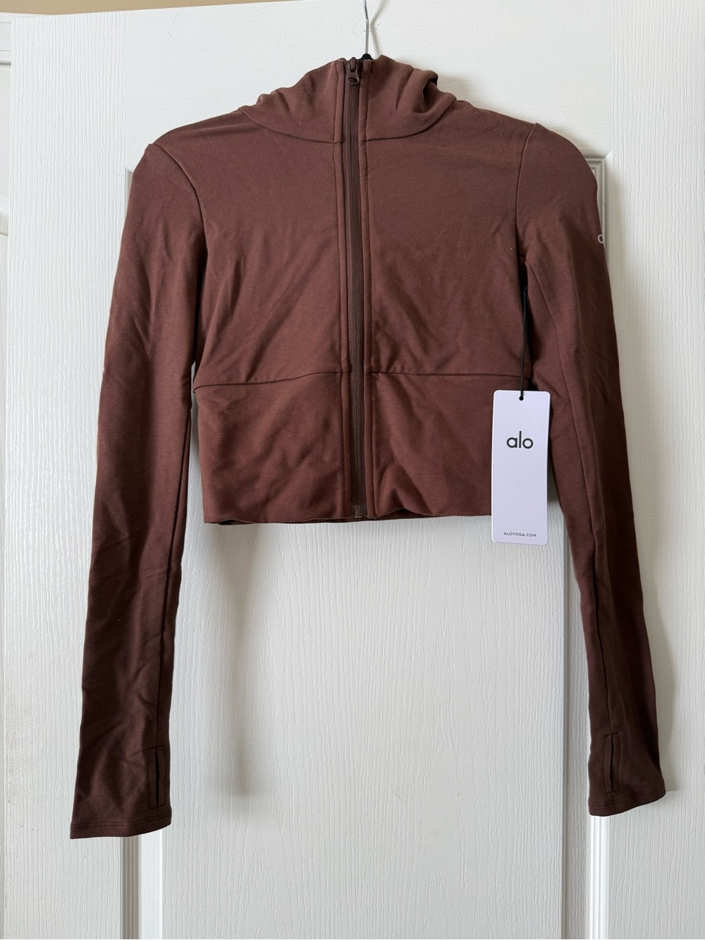 Alo Sway Full Zip Hoodie - Brownstone